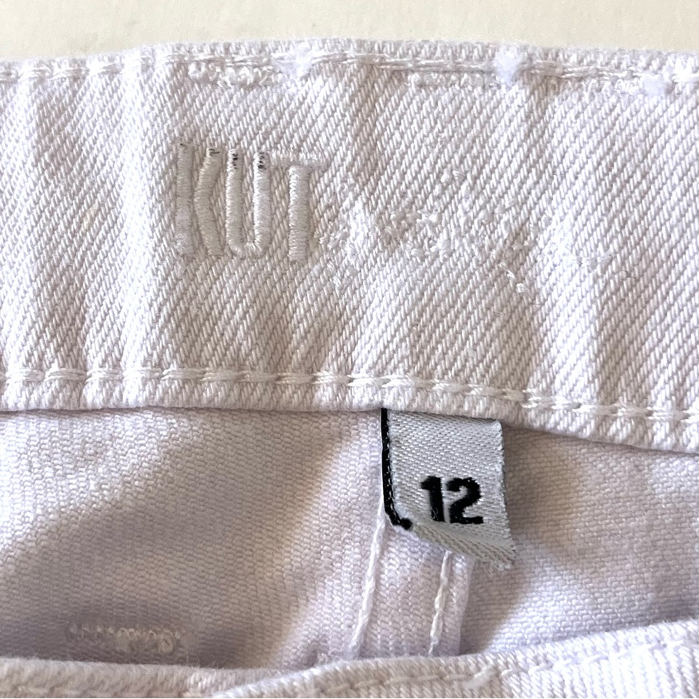 Kut White Denim Ankle Jeans. Size 12 - Picture 3 of 3
